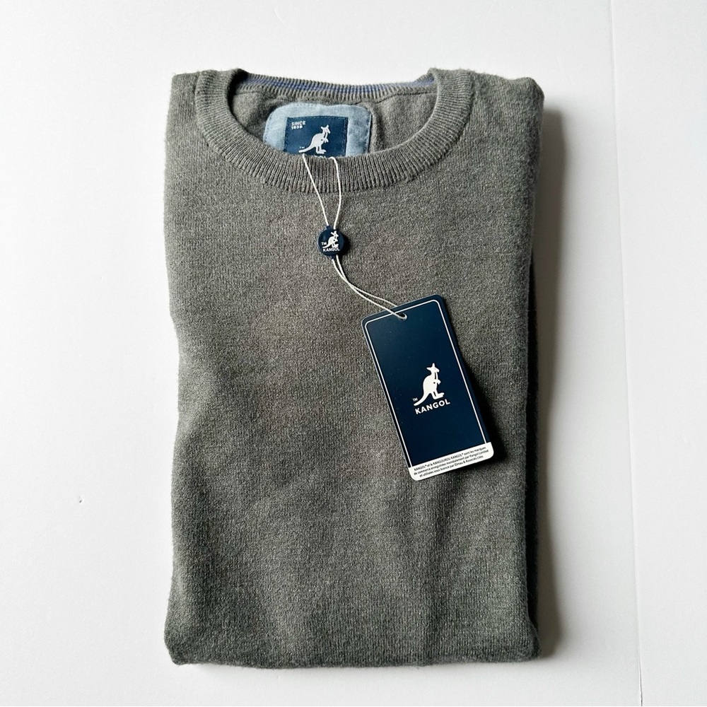 NWT Kangol Long Sleeveve Men’s Sweater Gray XL